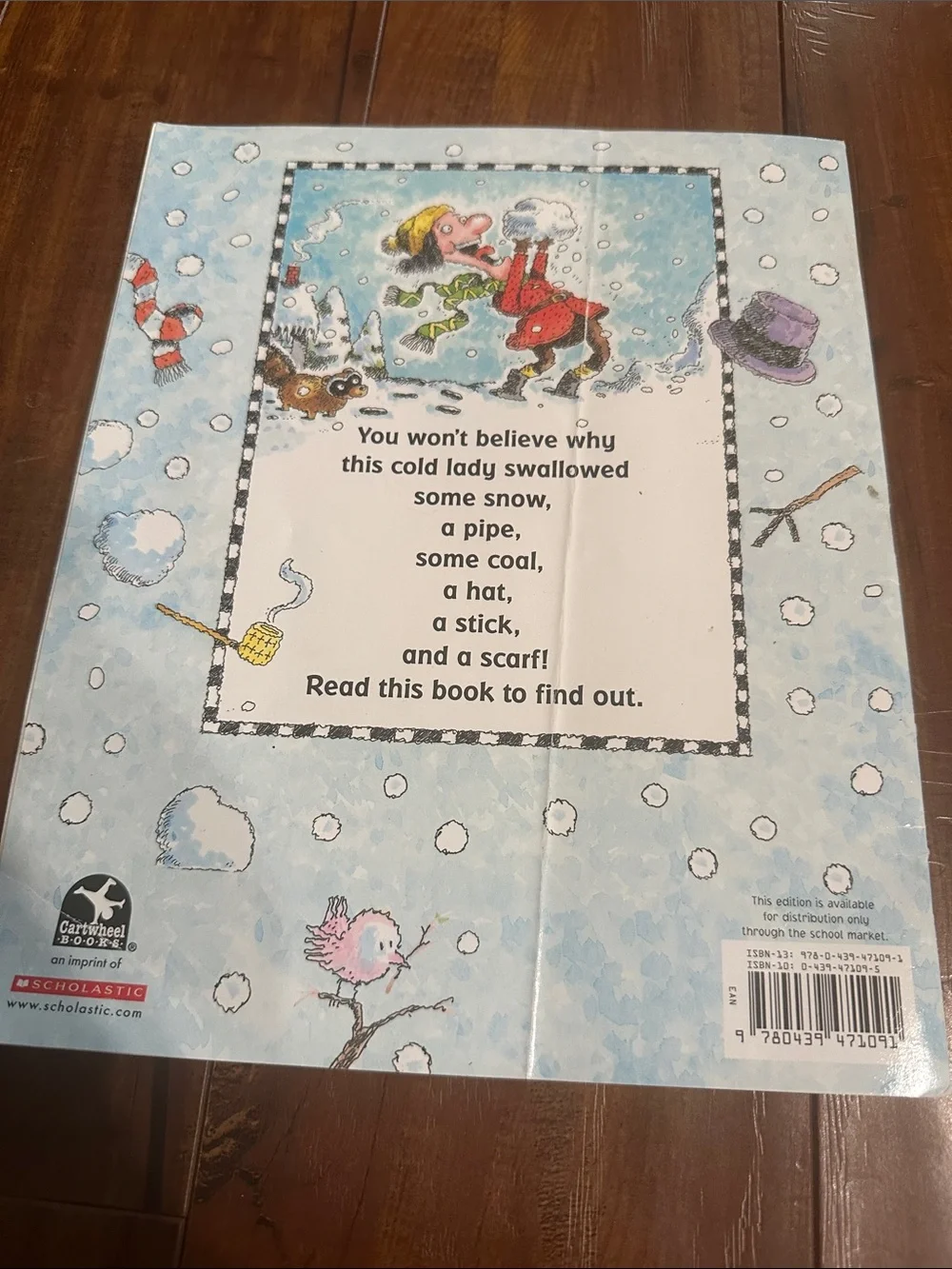 There Was a Cold Lady Who Swallowed Some Snow 2003 First Printing Scholastic
